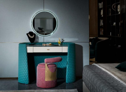 Schminktisch Hocker Schlafzimmer Leder Textil Konsolen Modern Design Schmink Neu